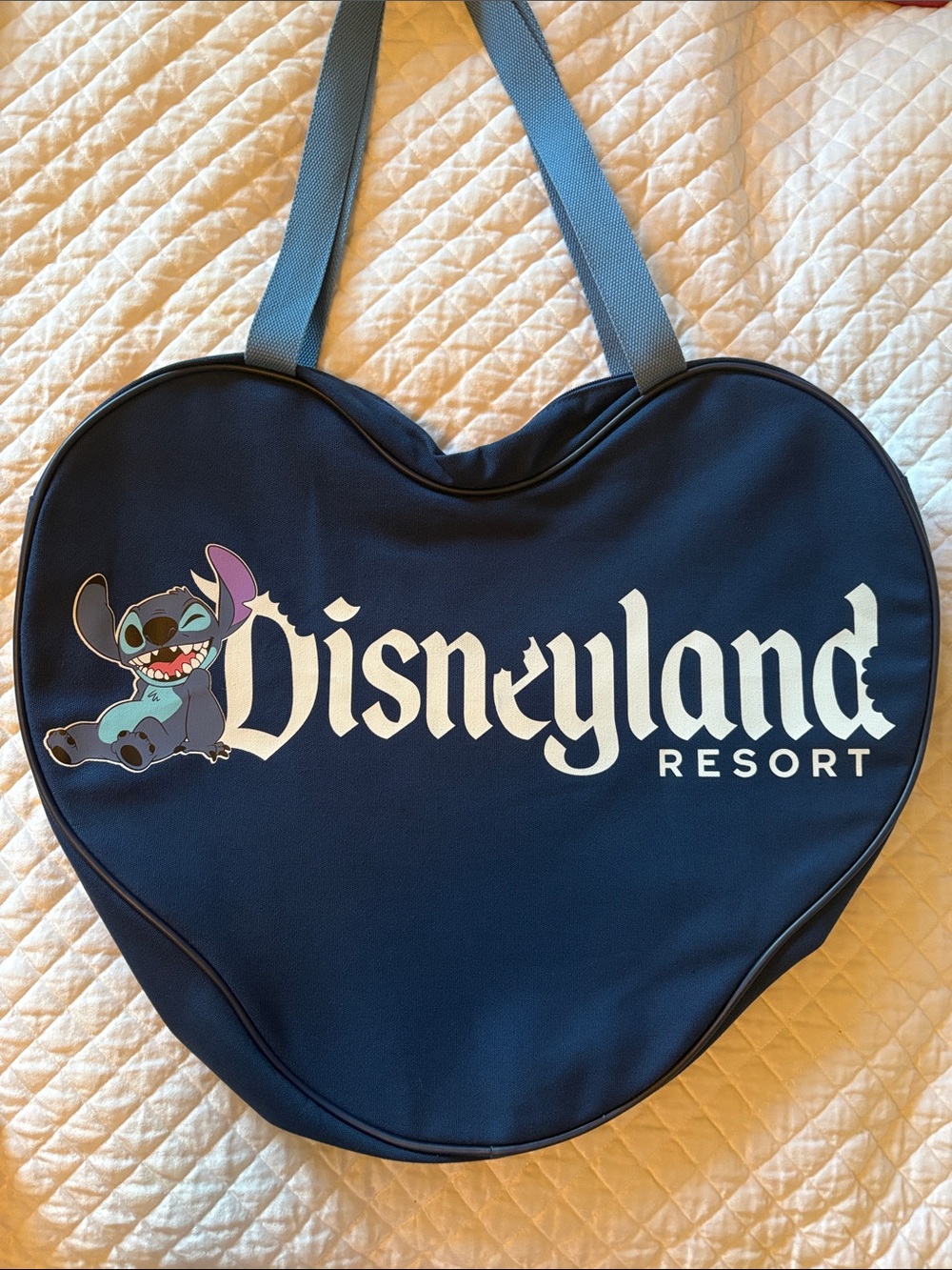 Authentic Disneyland Resort Stitch Large Face Tote Bag NWOT - Picture 3 of 6